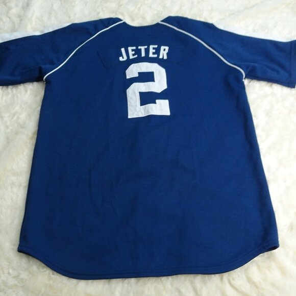 MLB New York Yankees Derek Jeter Blue Jersey Large